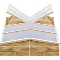 vidaXL Drivbänk 2 st impregnerad furu 200x50x35 cm