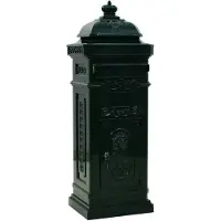 vidaXL Markpostlåda vintage stil rostfri aluminium grön