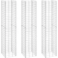 vidaXL Gabioner 3 st 30x30x150 cm järn