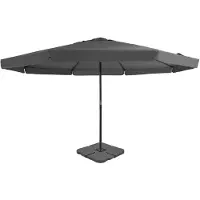 vidaXL Parasoll med portabel bas antracit