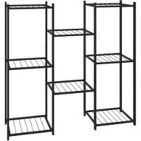 vidaXL Växtställ 83x25x80 cm svart järn