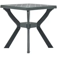vidaXL Cafébord grön 70x70x72 cm plast