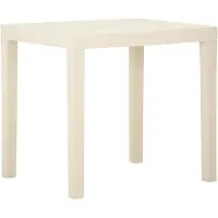 vidaXL Trädgårdsbord Vit, 79x65x72 cm Plast