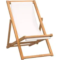 vidaXL Teak Solstol 56 x 105 x 96 cm Kräm