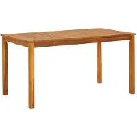 vidaXL Trädgårdsbord 140x80x74 cm massivt akaciaträ