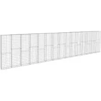 vidaXL Gabionmur i galvaniserat stål 900x50x200 cm