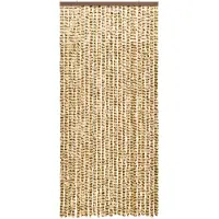 vidaXL Insektsdraperi beige och brun 90x220 cm chenille