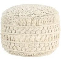 vidaXL Handgjord sittpuff makramé 45x30 cm bomull