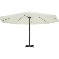 vidaXL Parasoll aluminium vit 500 cm