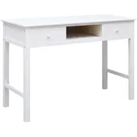 vidaXL Skrivbord vit 110x45x76 cm trä