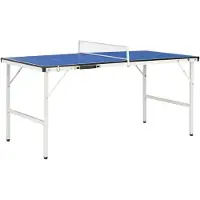 vidaXL Bordtennisbord med nät, 1,5 meter, 152 x 76 x 66 cm, blå