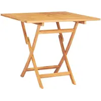 vidaXL Hopfällbart trädgårdsbord 85x85x76 cm massiv teak