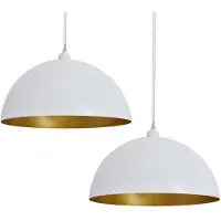 vidaXL Taklampa 2 st höjdjusterbar halvrund vit
