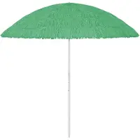 vidaXL Strandparasoll Hawaii grön 300 cm