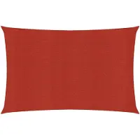 vidaXL Solsegel 160 g/m² röd 2x3,5 m HDPE