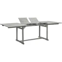 vidaXL Trädgårdsbord (160-240)x100x75 cm massivt akaciaträ