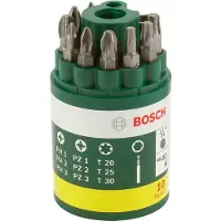 Bosch 25 -delar skruvbitsats PH; PZ; T; 9 st. + magnet-bitshållare