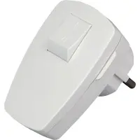 Kopp 170402006 Stickpropp vinklad Plast med switch 230 V Vit IP20