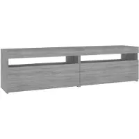 vidaXL Tv-bänkar med LED-belysning 2 st grå sonoma 75x35x40 cm