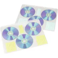 Hama 6x CD/DVD-mapphölje 6 CDs/DVDs/Blu-rays Plast Transparent-vit 10 st (B x H x D) 23.8 x 0.1 x 29.5 cm 49835