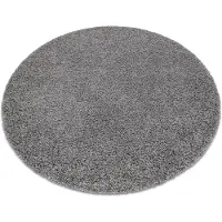Rugsx Matta SOFFI cirkel shaggy 5cm grå cirkel 80 cm