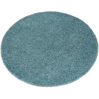 Rugsx Matta SOFFI cirkel shaggy 5cm blå cirkel 80 cm