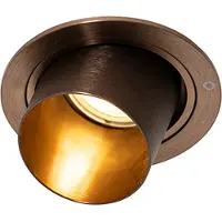 QAZQA Modern infälld spotlight mörkbrons rund tippbar - Installa