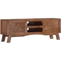 vidaXL TV-bänk 110x30x40 cm grovt mangoträ