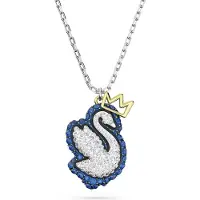 Swarovski Swan Fashion Versatibly Personality Halsband Damhalsband Blått 5649199 Box (Random Color)