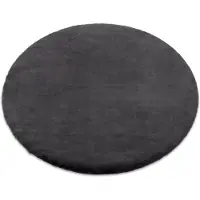 Rugsx Matta BUNNY cirkel grå IMITATION AV KANINSPEL cirkel 80 cm