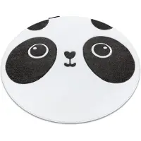 Rugsx Matta PETIT PANDA cirkel vit cirkel 140 cm