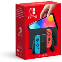 Nintendo | Switch OLED - Spelkonsol - Full HD - 64GB - Svart - | Inkl. 2 x Joy-Con (neonröd/neonblå)