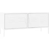 vidaXL Tv-bänk vit 105x35x50 cm stål
