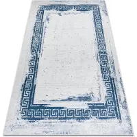 Rugsx ANDRE 1213 tvättmatta Grekisk vintage halkskydd - vit / blå 160x220 cm