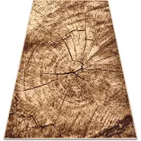 Rugsx Matta BCF Morad PIEŃ träd trä - beige 80x150 cm