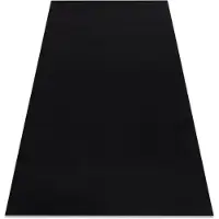 Rugsx Matta anti-halk RUMBA tuggummi enfärgad svart 120x300 cm