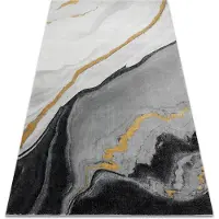 Rugsx Exklusiv EMERALD Matta 1017 glamour, snygg marble svart / guld 120x170 cm