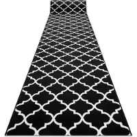 Rugsx Löpare BCF MORAD Trelis Marockansk spaljé svart / kräm 120 cm 120x250 cm