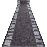 Rugsx Löpare anti-halk LINEA gum grå 100cm 100x450 cm