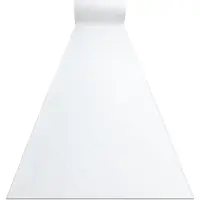 Rugsx Löpare anti-halk RUMBA 1950 Bröllop tuggummi enfärgad vit 80cm 80x300 cm