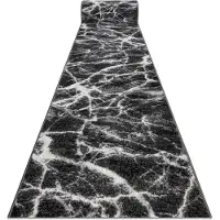 Rugsx Löpare BCF MORAD Marmur Marmor svart / antracit 60 cm 60x220 cm