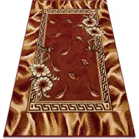 Rugsx Matta BCF Morad TRIO Klassisk blommor blad - rödvin 300x400 cm