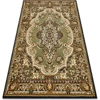 Rugsx Matta BCF Morad WIOSNA Klassisk prydnad - grön 200x300 cm