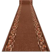 Rugsx Löpare anti-halk BOMBAY brun 67cm 67x490 cm