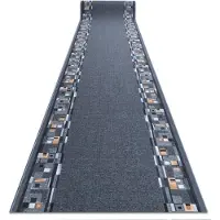 Rugsx Löpare anti-halk BOMBAY grå 100cm 100x300 cm
