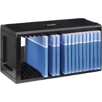 Hama CD Rack 20 - Mediaförvaring - plast - svart - 20 x CD