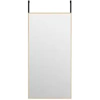 Super Merchant Vidaxl Dörrspegel, Guld, 40X80 Cm, Glas Och Aluminium