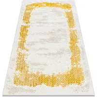 Rugsx Matta CORE 004A Ram, skuggad - struktur, två nivåer av hudna, elfenben / guld 180x270 cm