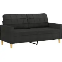vidaXL 2-sitssoffa svart 140 cm tyg