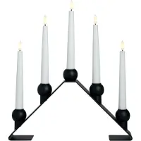 Fyrklövern Watt & Veke Luna adventsljusstake 38 cm, Black